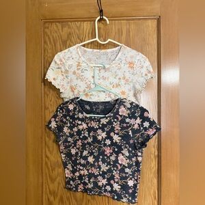 Floral Print T-Shirts Set